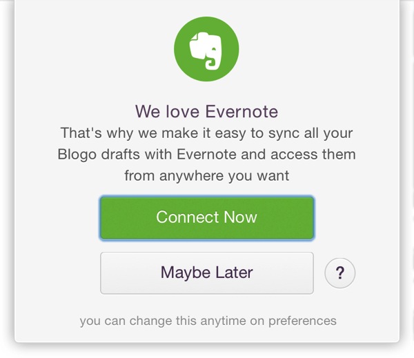 Blogo evernote